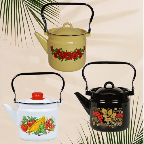 Чайник 2,0л 1с25с с декором  ручка металл (3) 121858