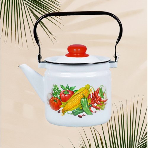 Чайник 2,0л 1с25с с декором  ручка металл (3) 121858