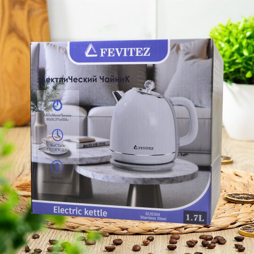 Чайник электрический F2-А1701 Fevitez 1.7 л бежевый  1350-1800W (12)