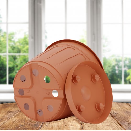 Горшок д/цветов ПМ М8246 Дионис коричневый 2.6л (22)