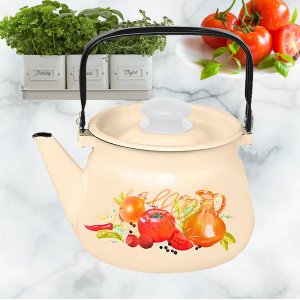 Чайник эм 2,5л с деколью С-2711П2/4Жм Итальянская кухня (6)