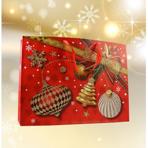 Пакет подарочный Новогодний МС-6778 42*12*31 (160)