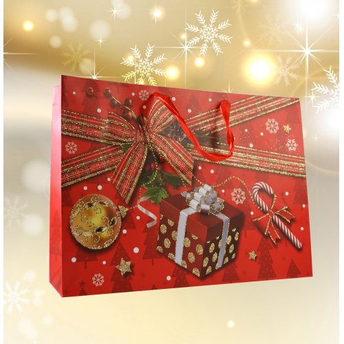 Пакет подарочный Новогодний МС-6778 42*12*31 (160)