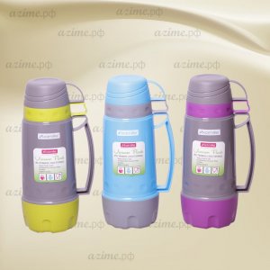 Термос 2081 1,8л пластиковый со стеклянной колбой 2 чашки (12)