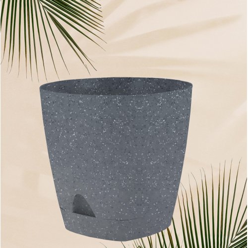Горшок для цветов IG630010026  Amsterdam 2,5л, 17 см, тёмный камень  (12)