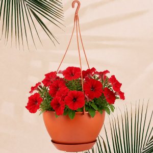 Горшок подвесной IG146110031 c фиксируемым поддоном InGreen Афина 4,5 л, терракотовый (16)