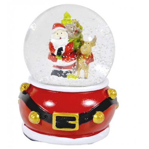 Фигурка декоративная AZ2021-399 Дед Мороз в стеклянном шаре муз.(24)