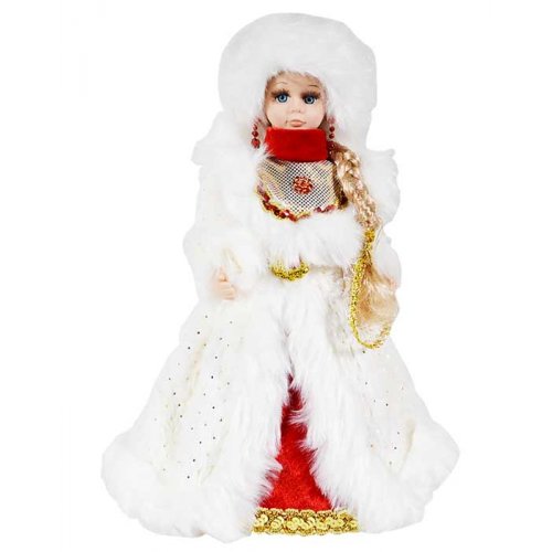 Снегурочка AZ2021-285 Бело/красное платье h30см (36)
