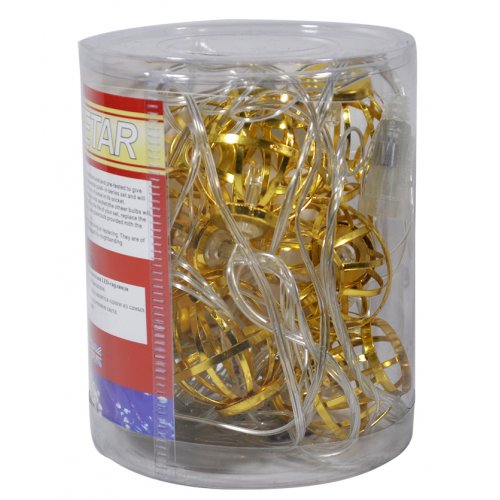 Гирлянда LED AZ2021-893 10л Фонарик тёплый Золото (100)