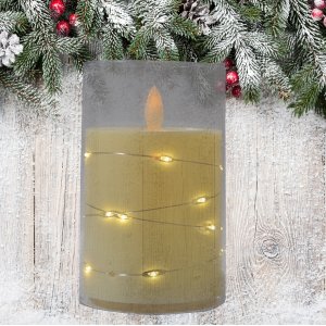 Свеча LED AZ2024-333 с гирляндой 12см (120)