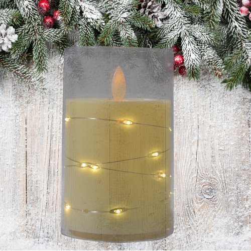 Свеча LED AZ2024-333 с гирляндой 12см (120)