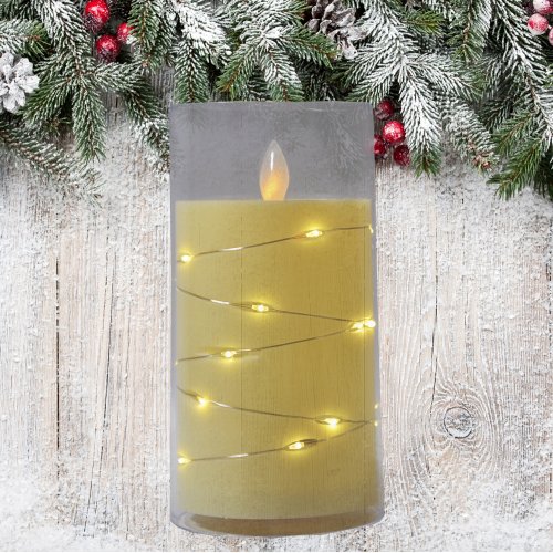 Свеча LED AZ2024-334 с гирляндой 15см (120)