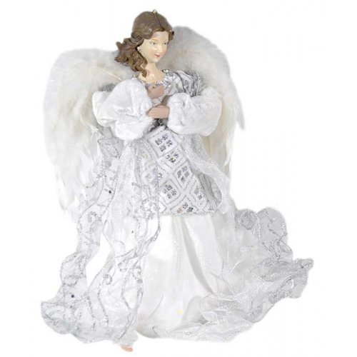 Ангел AZ2021-297 подвесной платье белое с серебром (24)