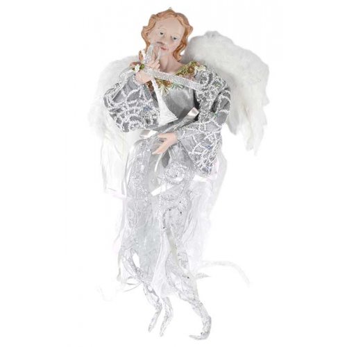 Ангел AZ2021-301 подвесной платье белое с серебром (20)