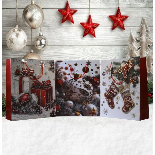 Пакет Новогодний AZ2025-212 26*32*10см  (240)