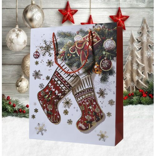 Пакет Новогодний AZ2025-212 26*32*10см  (240)