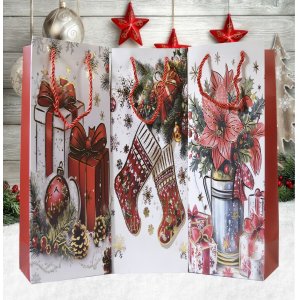 Пакет Новогодний AZ2025-214 12*35*9см (720)