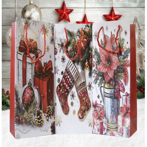 Пакет Новогодний AZ2025-214 12*35*9см (720)