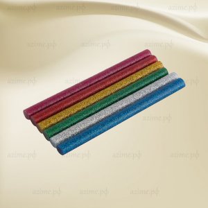 Стержни клеевые 007587 цветные, с блестками,11х100 мм, 6 шт (25)