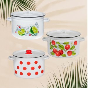 Кастрюля 7,0л 1с18 с декором (2)