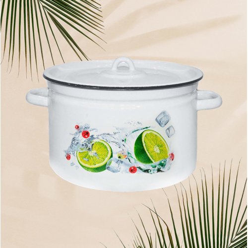 Кастрюля 7,0л 1с18 с декором (2)