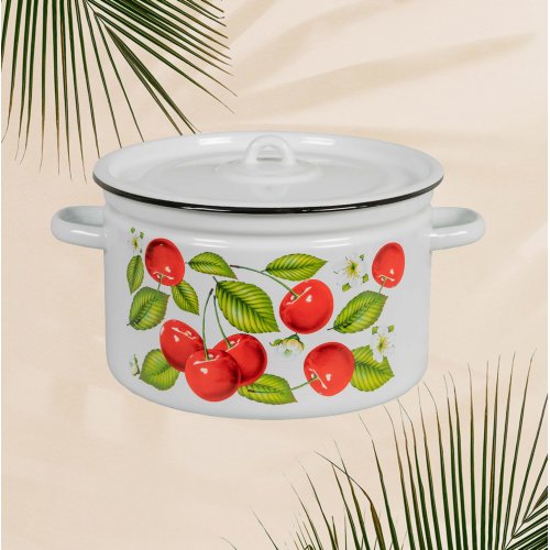 Кастрюля 7,0л 1с18 с декором (2)