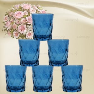Набор стаканов AZ2023-458 низкие  6шт.270мл тёмно синий (8)