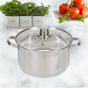 Кастрюля нерж DNN3 SD-A17-24 355349 6,0 л, с крыш, крышка стекло (6)