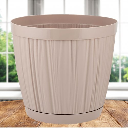 Горшок IG623110047 BARCELONA 6,5л, D240мм молочный шоколад (6)