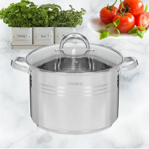 Кастрюля нерж ОБТ SD-6BP-12  320464 12,0 л, крышка стекло, индукция (2)