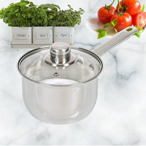 Ковш нерж DNN3 SD-A17-16S  1.9 л, крышка стекло, мет. ручка 355345 (8)