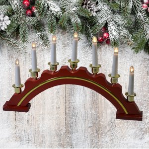 Рождественская горка AZ2025-63 7свечей  цв.красный (12)