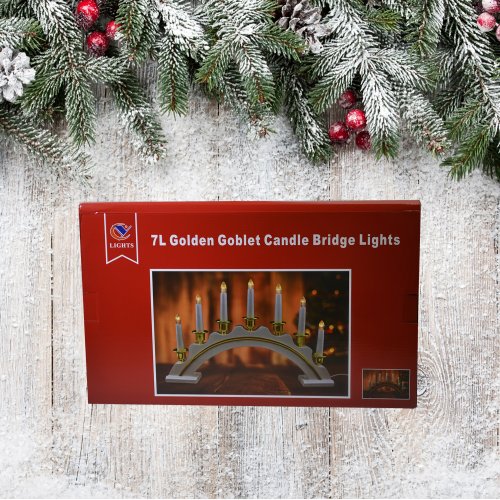 Рождественская горка AZ2025-63 7свечей  цв.красный (12)