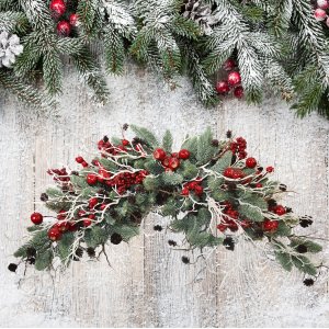 Новогодний декор AZ2025-245  Еловая ветка W251599 (24)