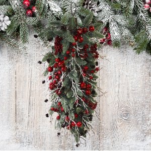 Новогодний декор AZ2025-247  Еловая ветка  W251600 (30)