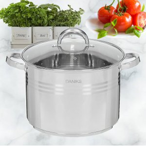 Кастрюля нерж Общепит SD-6BP-16 320465 16,0 л, крышка стекло, индукция (2)