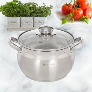 Кастрюля нерж Классика SD-18 204072 2.9 л, крышка стекло, индукция (6)