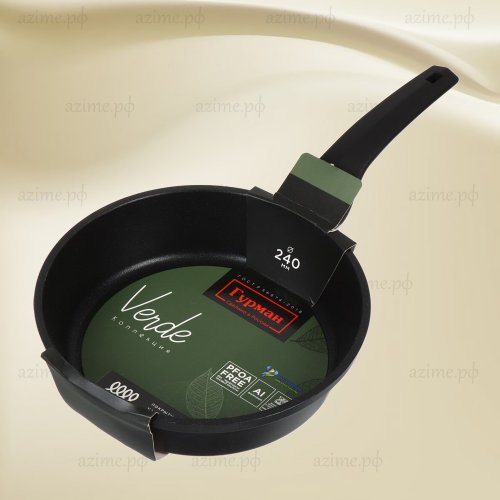 Сковорода ГМ2401 ВИ 430970 24 см антипригарное покрытие Verde черная индукция (10)