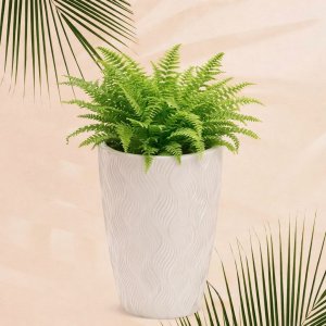 Кашпо д/цветов ПМ М8888 Флэйм св.бежевый 61,0л (вставка 13,0л ) (2)