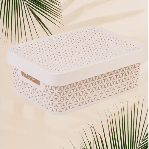 Корзина ПМ М9018 Элемент 11,0л с крышкой бежевый (7)