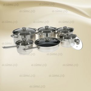 Набор посуды KL-4101 12 пр. из нержавеющей стали (2)
