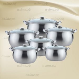 Набор посуды KL-4204 12 пр.из нержавеющей стали (2)