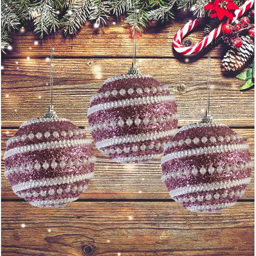 Набор ёлочных игрушек AZ2024-255 набор 3 штуки JS24177 (98)