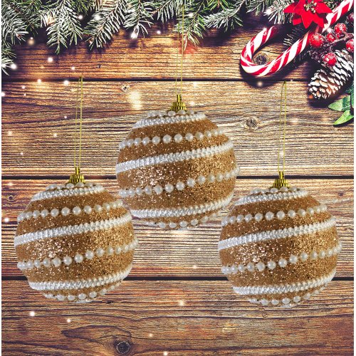 Набор ёлочных игрушек AZ2024-255 набор 3 штуки JS24177 (98)