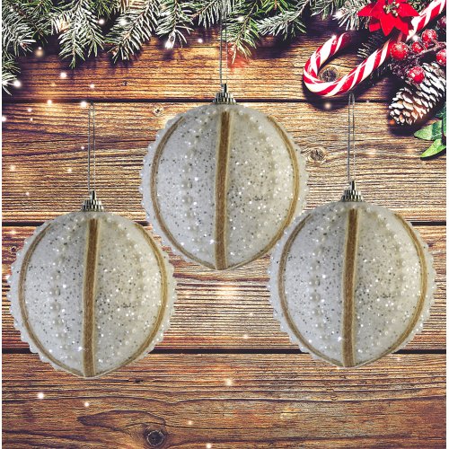 Набор ёлочных игрушек AZ2024-256 набор 3 штуки  LS4076 (98)