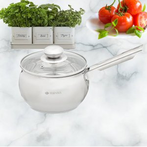 Ковш нерж Классика SD-16S 210040 1.9 л, крышка стекло, металл ручка, индукц (6)