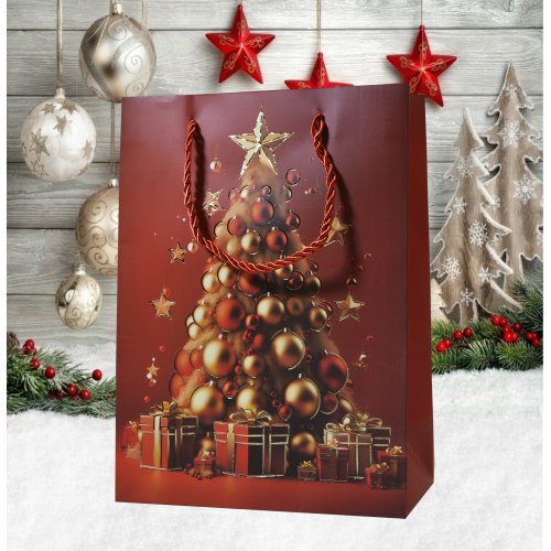 Пакет Новогодний AZ2025-216 18*24*8.5см  (240)