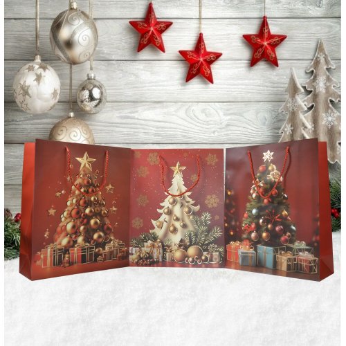 Пакет Новогодний AZ2025-217 26*32*10см  (240)