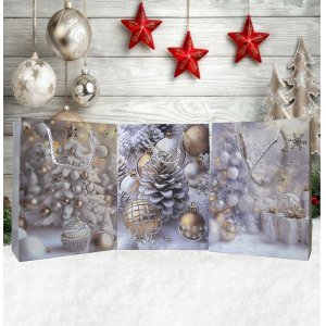 Пакет Новогодний AZ2025-222  18*24*8.5см  (240)