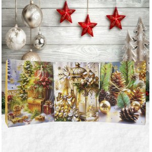 Пакет Новогодний AZ2025-229  18*24*8.5см  (240)